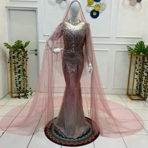 Gaun resepsi Pink 1